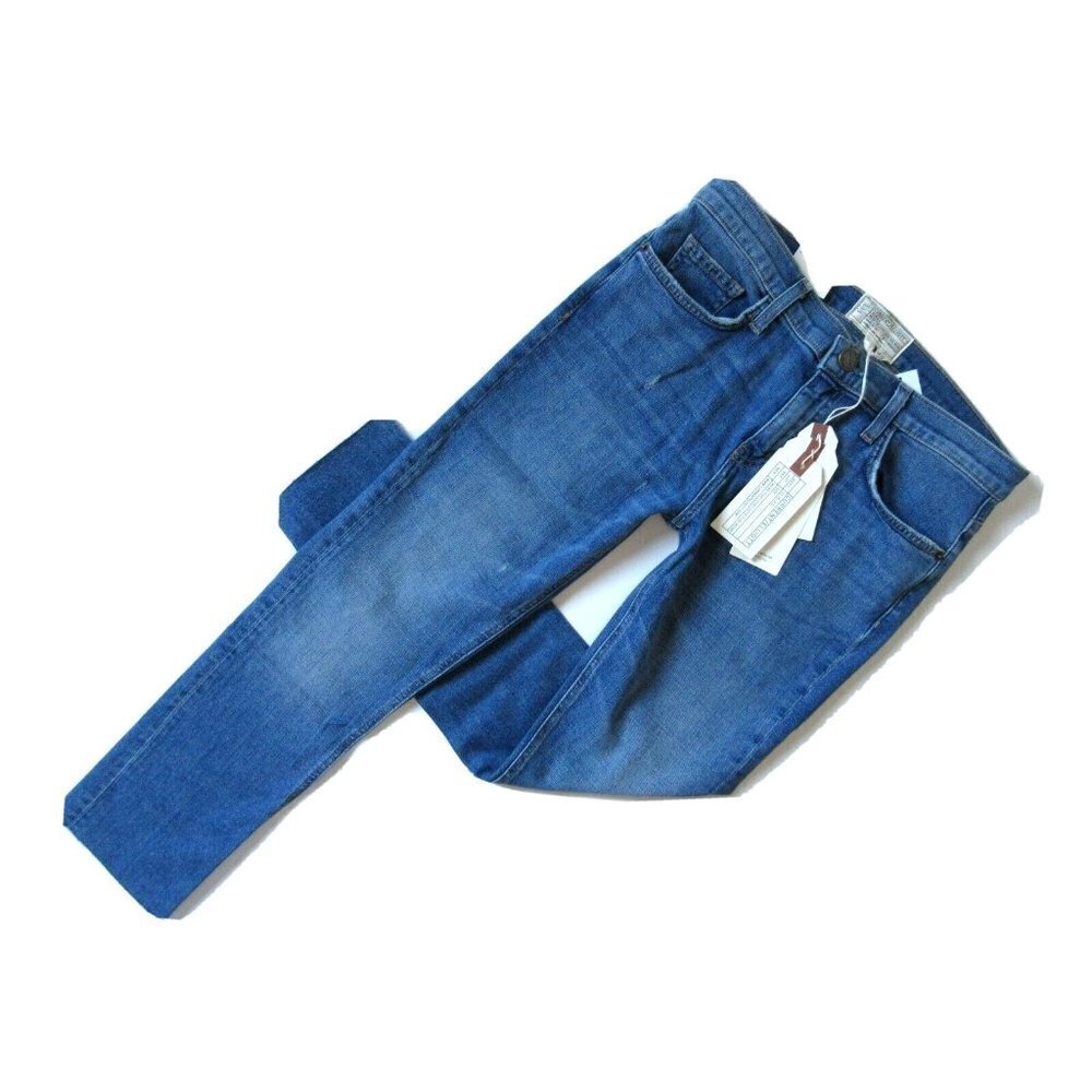 NWT Current/Elliott The Cropped Straight in Sawyer w/ Raw Hem Stretch Jeans 27